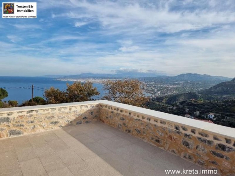 Rodia-Heraklion Über den Dächern von Heraklion – Exklusive Natursteinvilla mit spektakulärem Panoramameerblick Haus kaufen